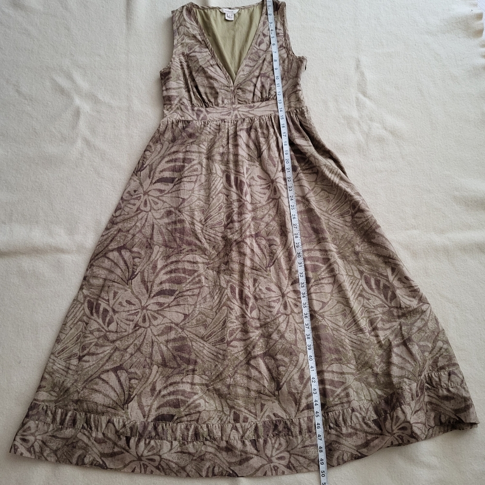 Sundance Maxi Dress Women's Size 8 Brown Fall Floral 100% Cotton Lined - Picture 8 of 16